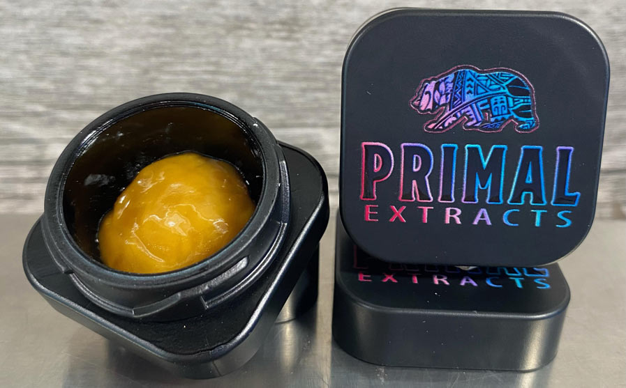 Premium cannabis concentrate product from Primal Extracts showcasing in-house processing quality